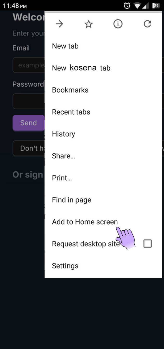 Android installation screenshot 2
