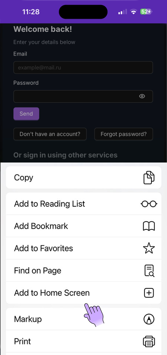 iOS installation screenshot 2